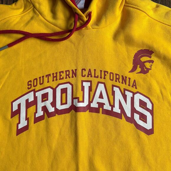NWT Champion USC Trojans Hoodie Small Yellow Red Southern California Sweatshirt - Picture 4 of 6